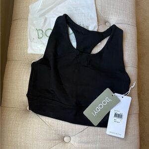 Boody Black Racerback Sports Bra